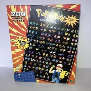 VTG 99’ Pokémon 2’ x 3’ Poster Puzzle 200 Pieces Gotta Catch ‘Em All NEW SEALED